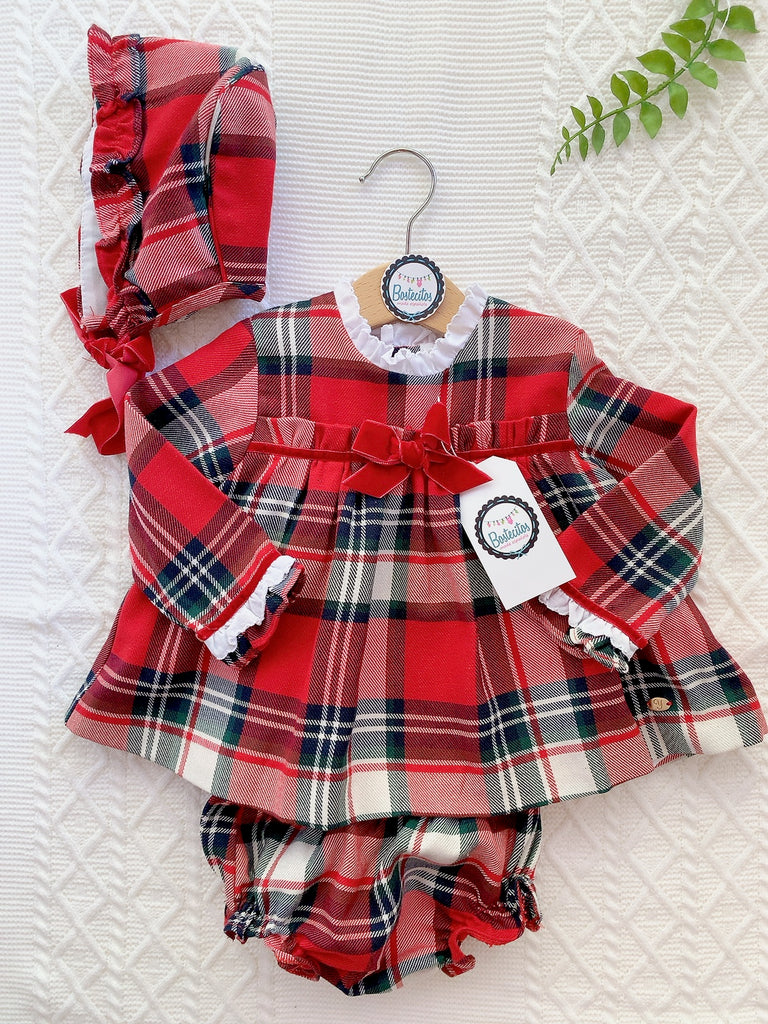Vestido rojo cuadros (18 meses)