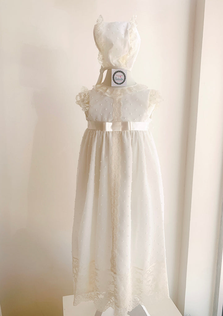 ROPON BLANCO PUNTO ENCAJE BEIGE