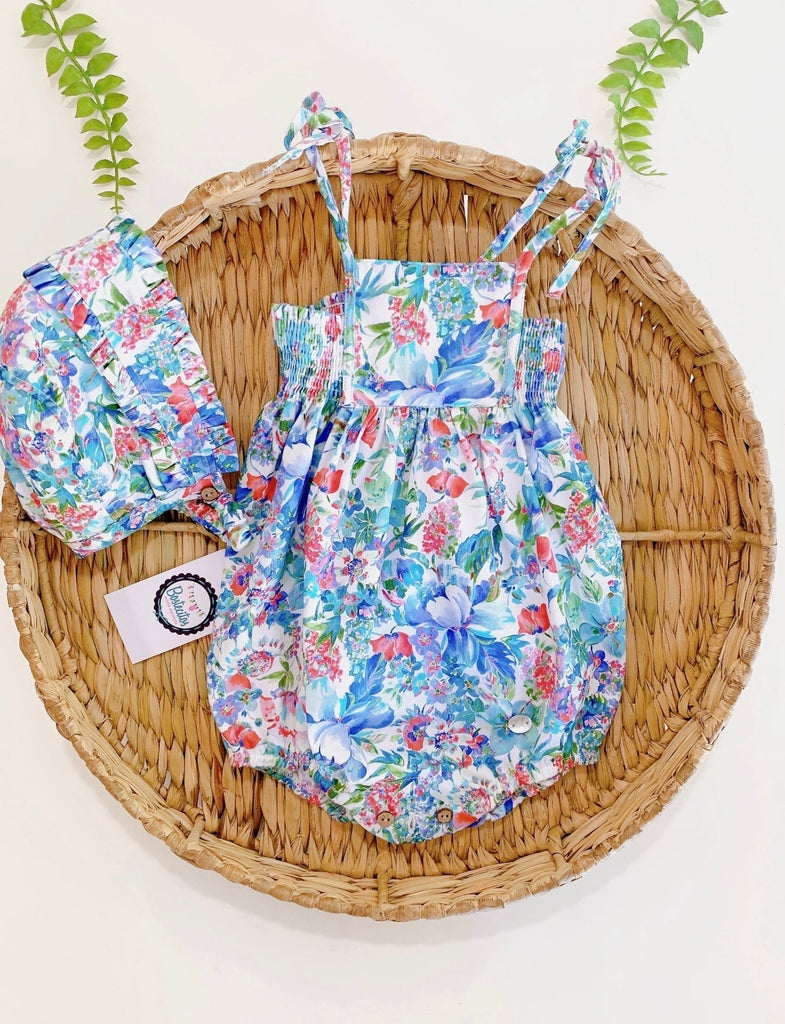 Ranita con gorro flores hawaianas (12 meses)