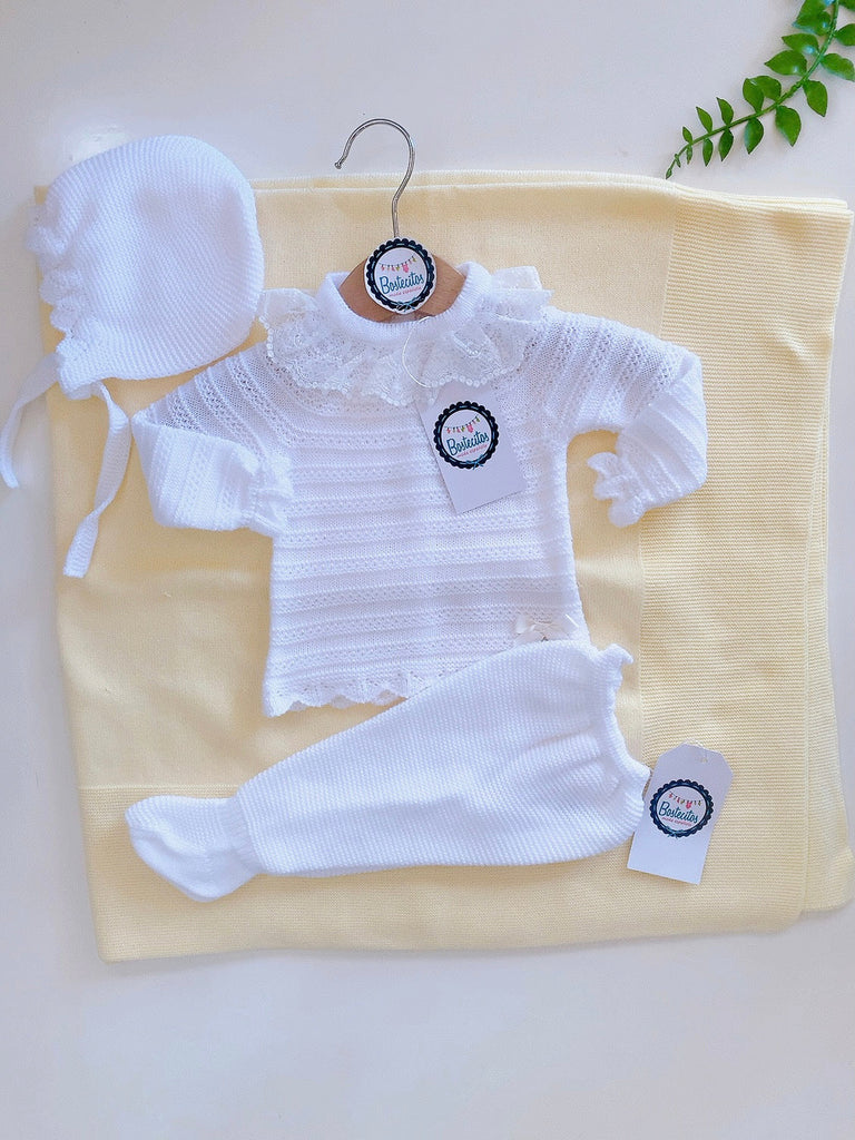 Tejido blanco cuello Olán beige