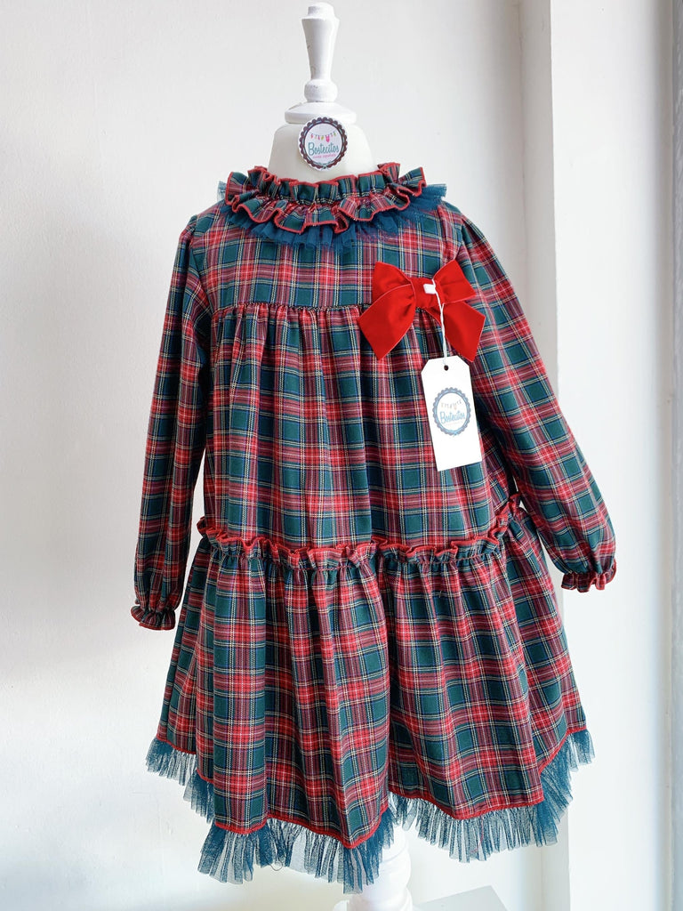 Vestido verde cuadros