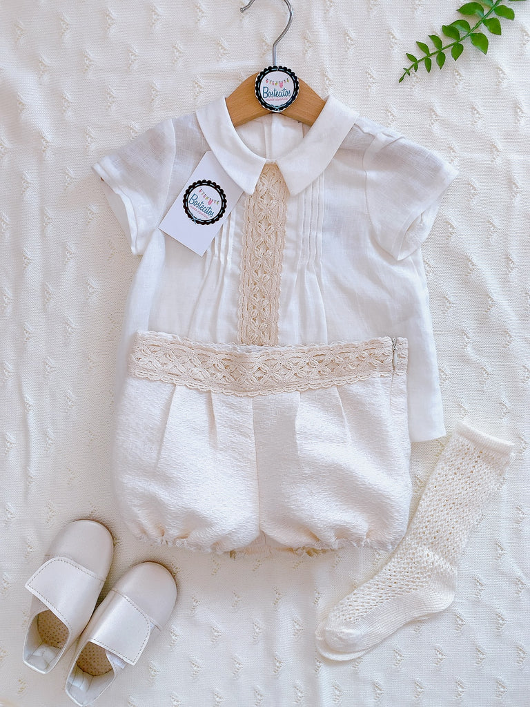 Conjunto Niño beige ceremonia (18 meses)