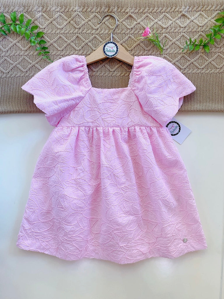 Vestido rosita bebé flores bordadas rosas