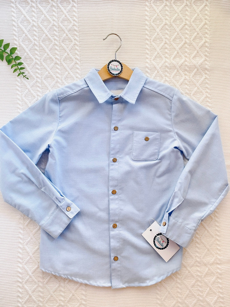 CAMISA AZUL CON BOTONES