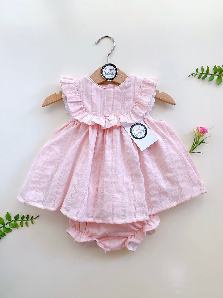 Conjunto español vestidito con calzón rosita (18 meses)