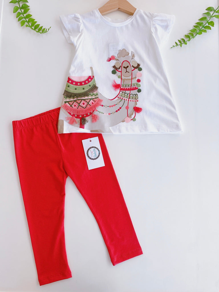 Legging con sistema playera blanca de camello