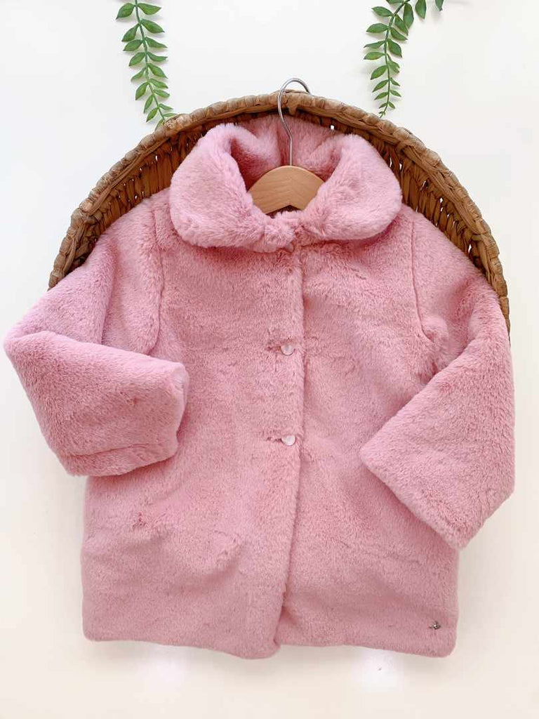 Abrigo rosa peluche