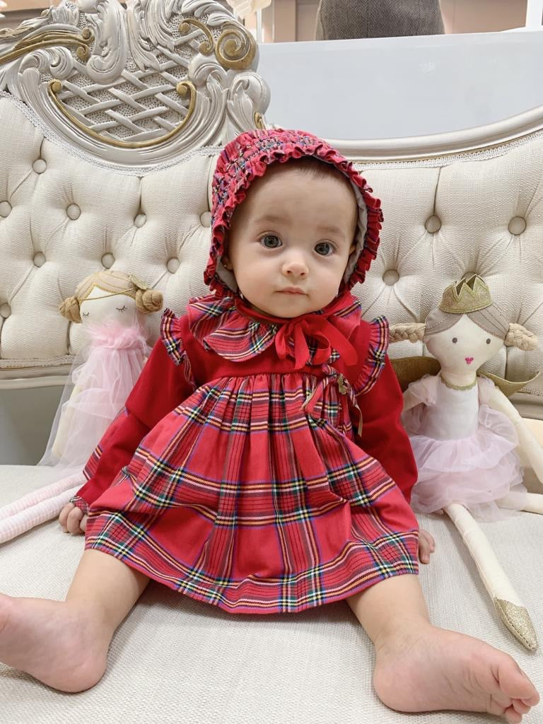Vestido rojo cuadros (36 meses)