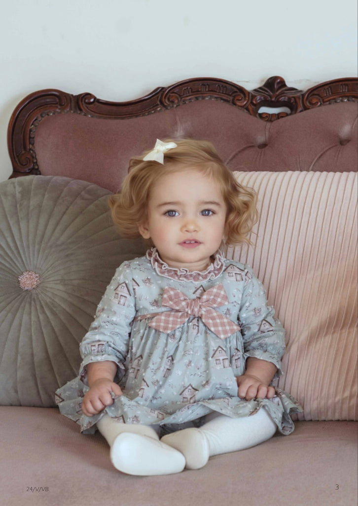 Vestido estampado casitas (24 meses)