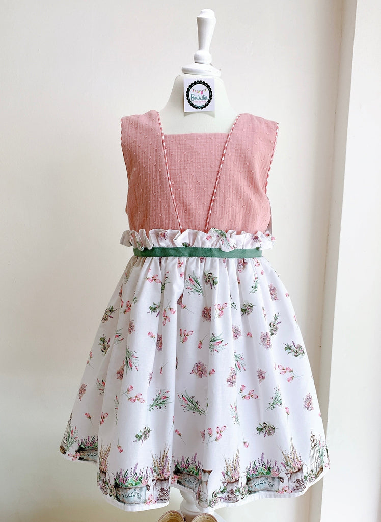 Vestido durazno corte v en espalda (8 años)