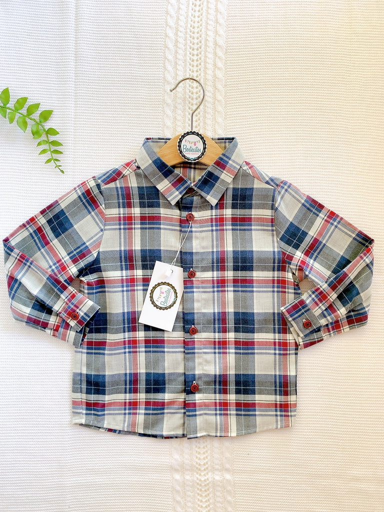 CAMISA CUADROS AZUL Y ROJO