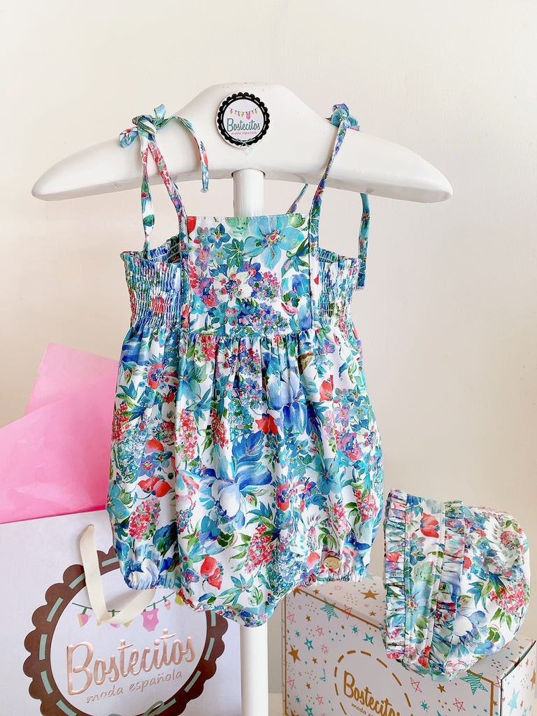 Ranita con gorro flores hawaianas (12 meses)