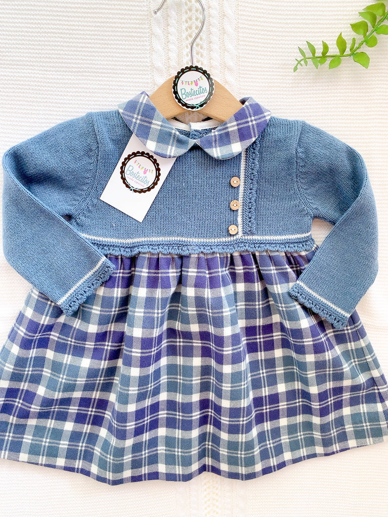 Vestido cuadros azules