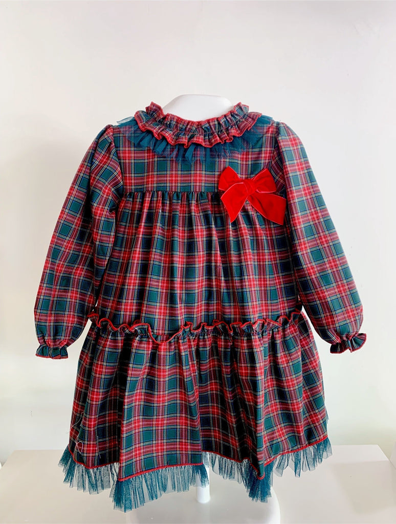 Vestido verde cuadros