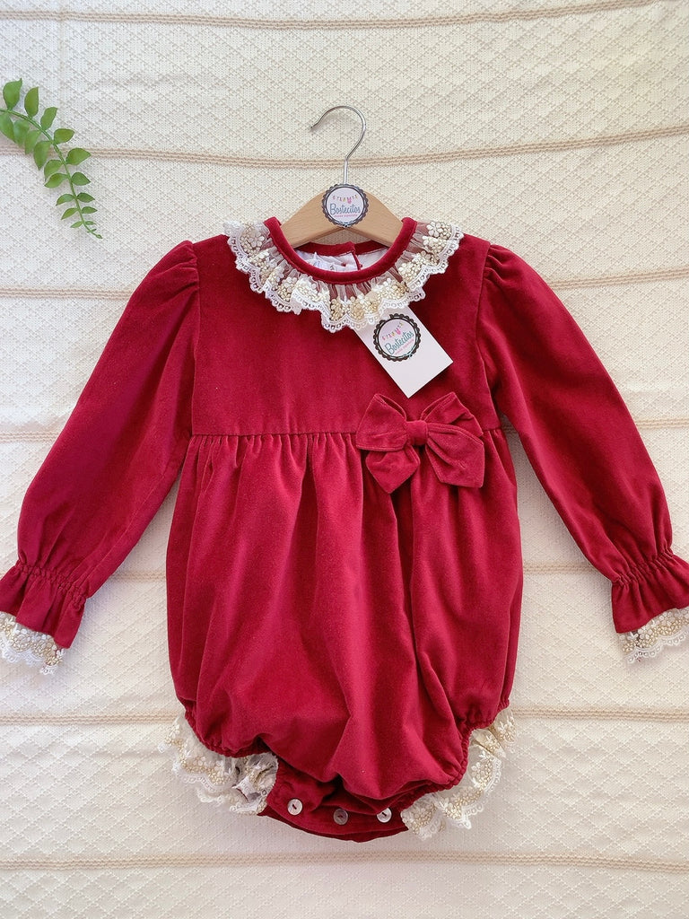 RANITA TERCIOPELO ROJA CUELLO