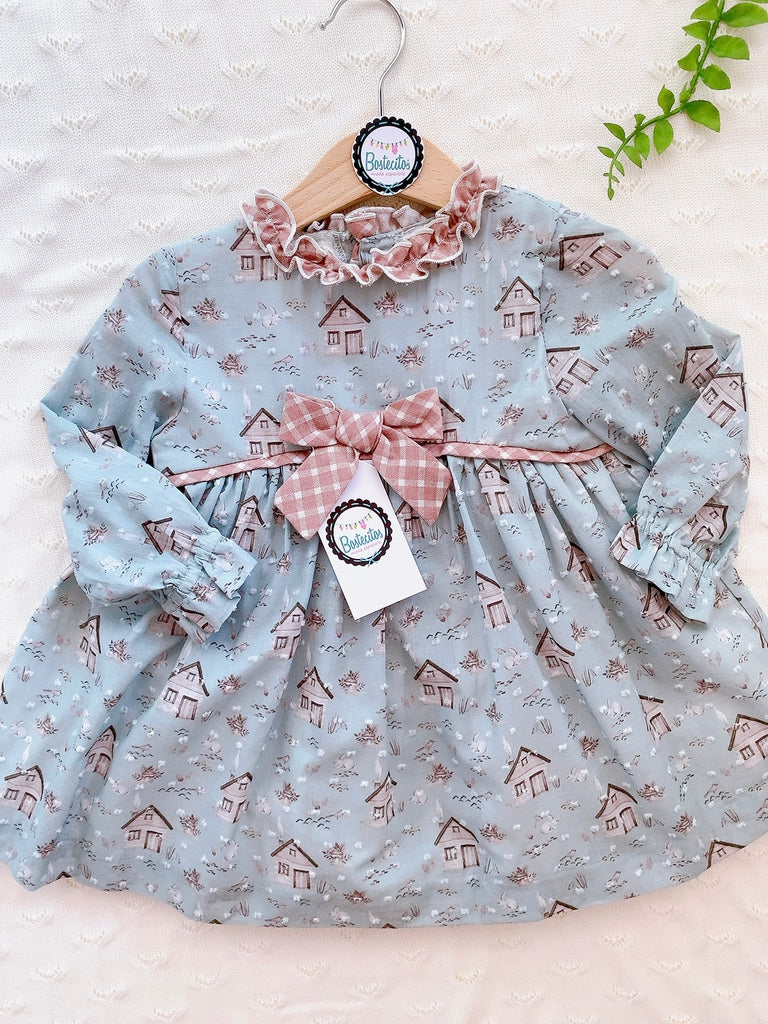 Vestido estampado casitas (24 meses)