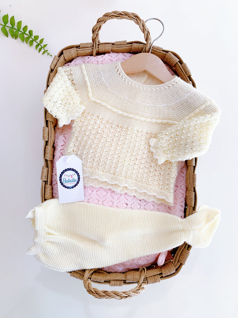 Conjunto 2 piezas tejido amarillo (3 meses)