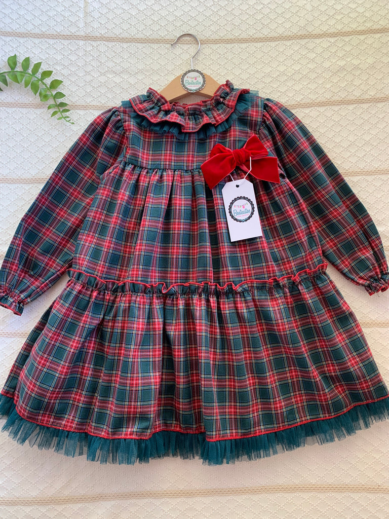 Vestido verde cuadros