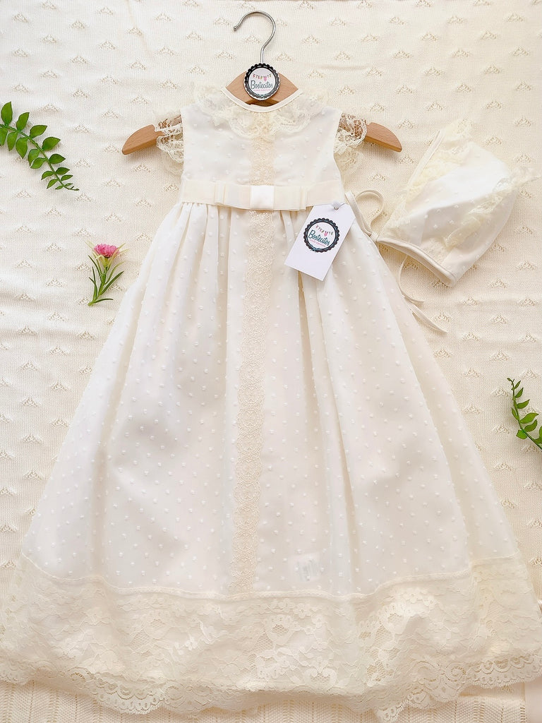 ROPON BLANCO PUNTO ENCAJE BEIGE