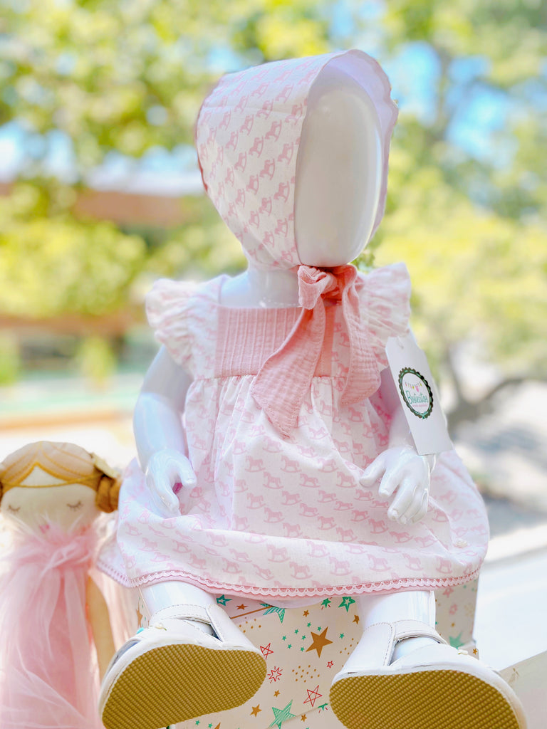 Conjunto 3 pzas caballito rosa (36 meses) | Bostecitos