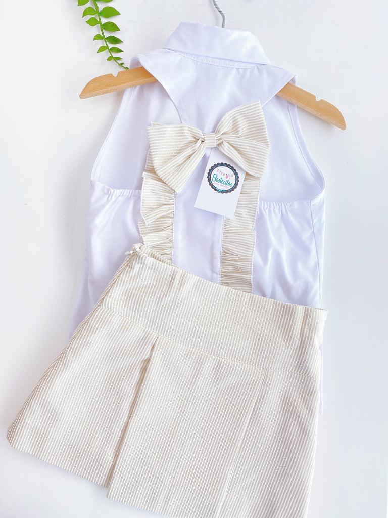 Conjunto deluxe falda y blusa dorada