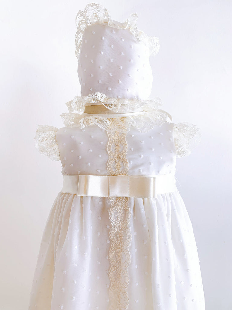 ROPON BLANCO PUNTO ENCAJE BEIGE